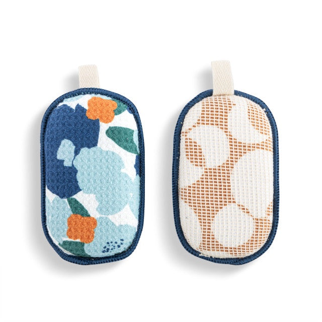Absorbent Sponges Set/2-Blue Orange Poppy