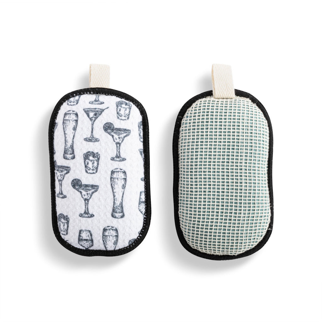 Absorbent Sponges Set/2-Cocktail Glasses