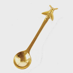 5" Brass Spoon W/Bee