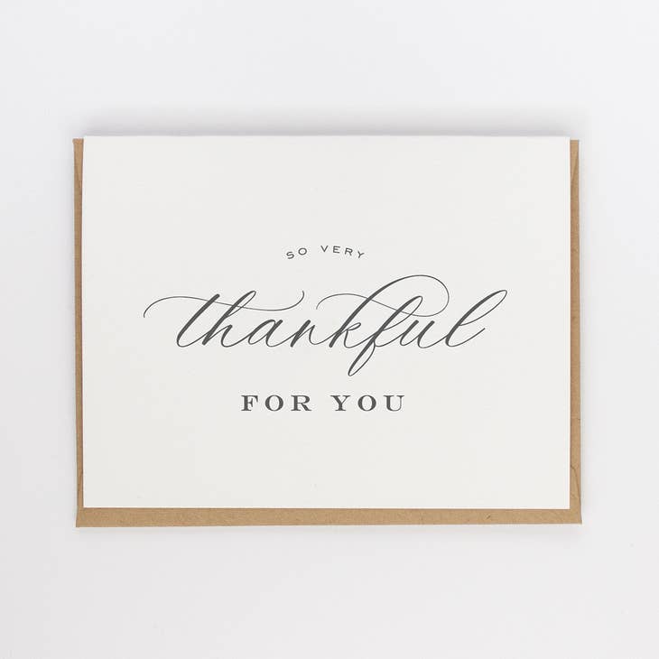 Thankful For You Greeting Card
