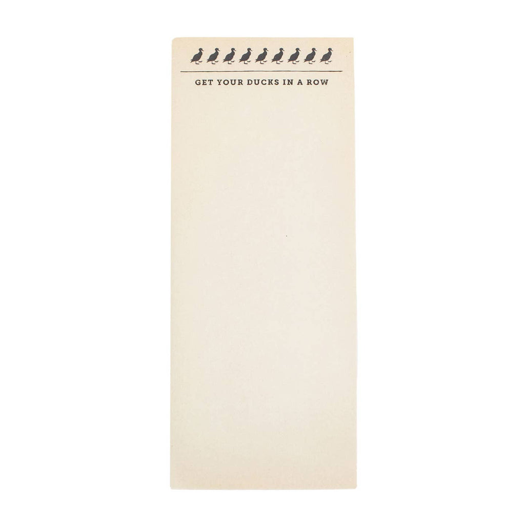 Ducks In A Row Skinny Notepad