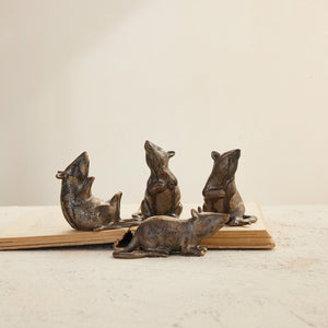 Stoneware Rat, Reactive Metallic Glaze, 4 Styles