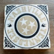 Nashville Tan & Black V1 Coaster