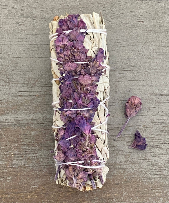 White Sage with Lavender Smudge Stick
