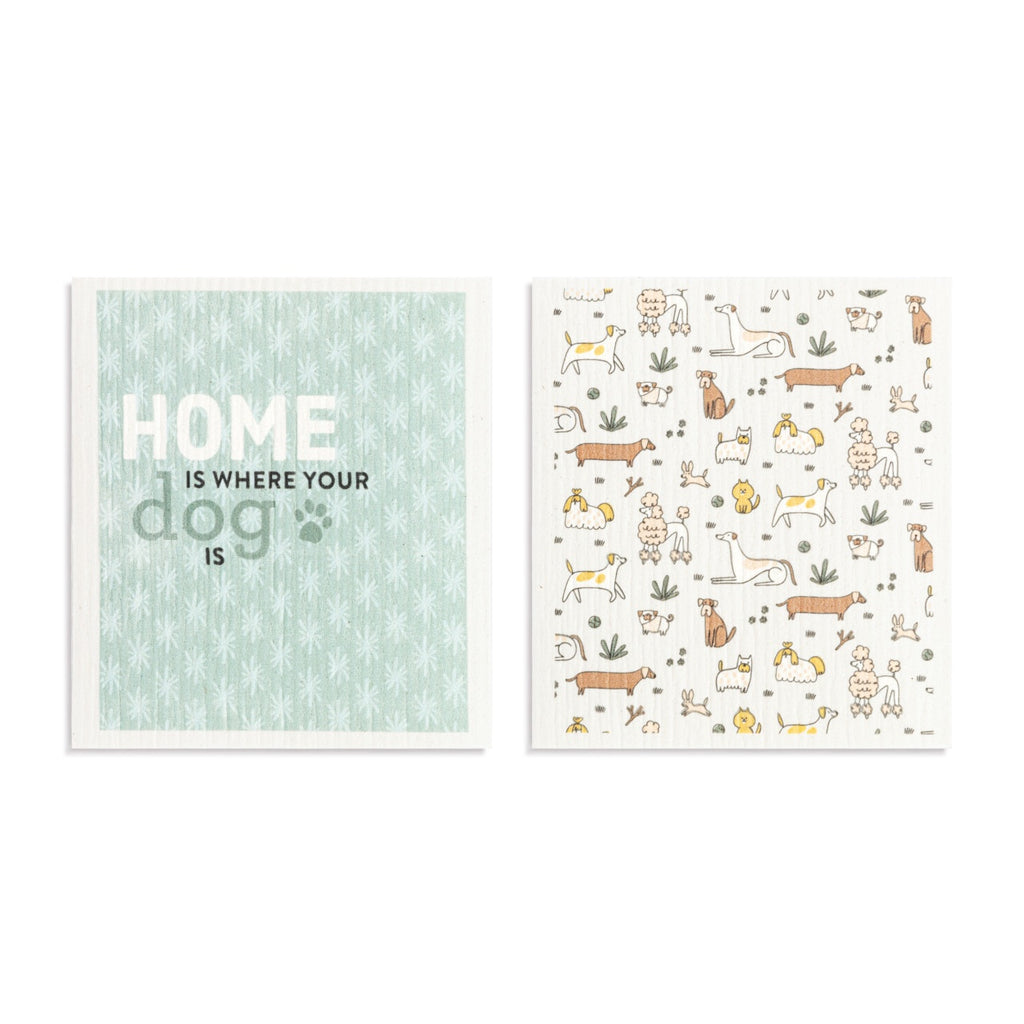 BioDishCloths Set/2-Home Where Dog Is