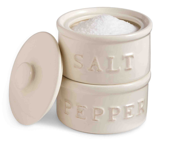 Stacked Salt & Pepper Cellar Set