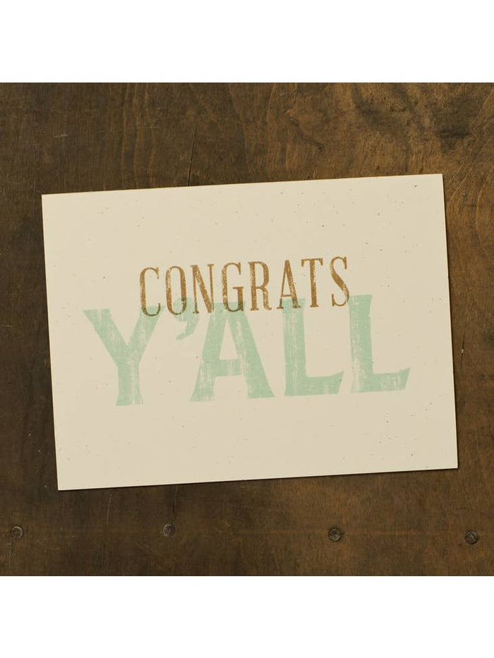 Congrats Y'All Greeting Card