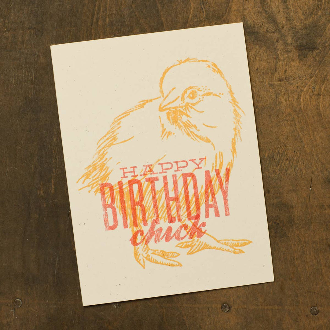 Happy Birthday Chick - Greeting Card
