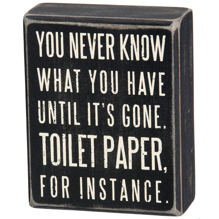 Toilet Paper Box Sign