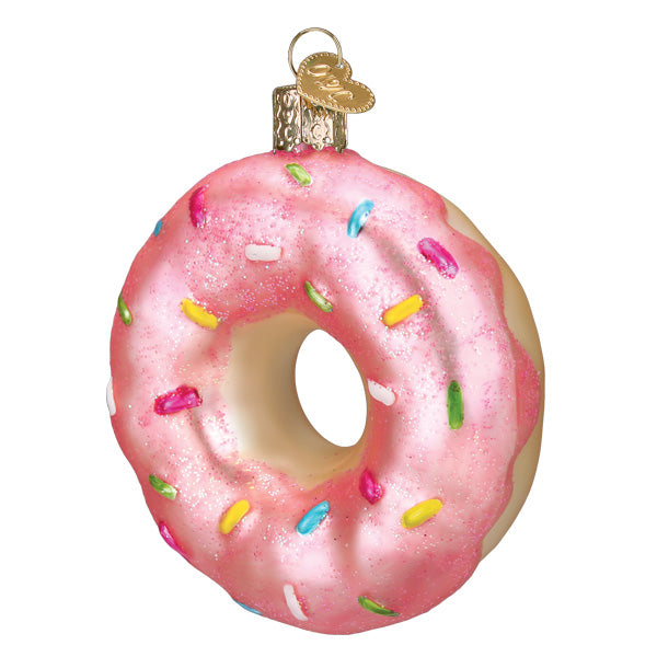 Pink Sprinkles Donut Ornament