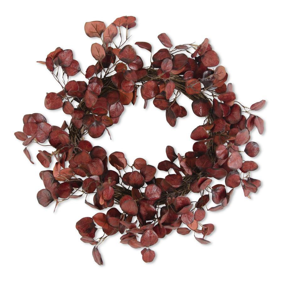 25" Burgundy Gumdrop Eucalyptus Wreath