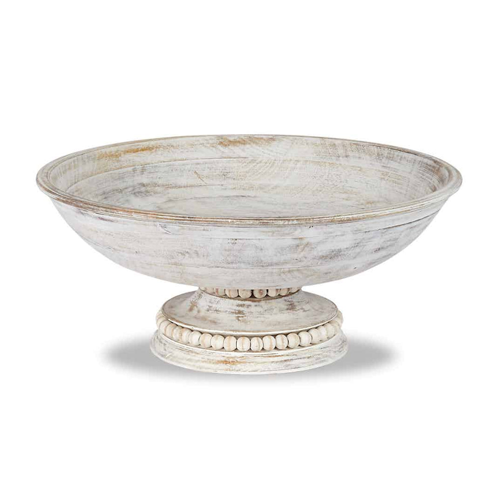 DISC-Beaded Pedestal Serving Bowl