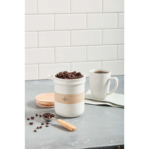 DISC-Stoneware Coffee Canister Set