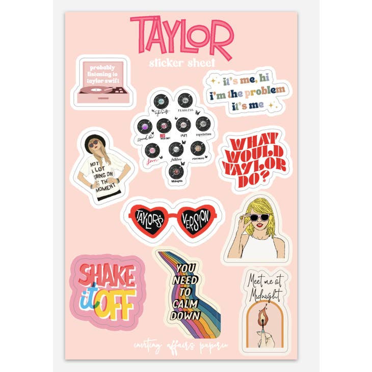 Taylor Sticker Sheet