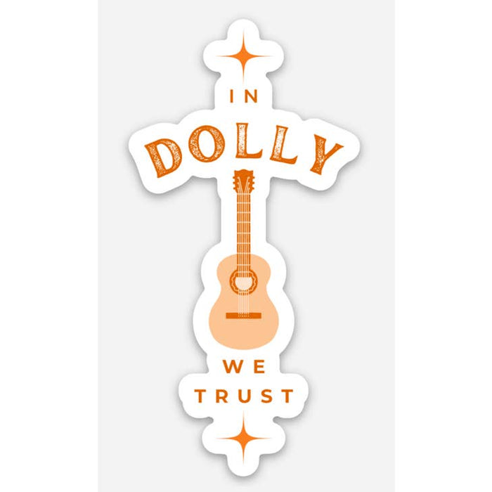 In Dolly We Trust Guitar Sticker