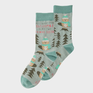 Holiday Socks-Beaver
