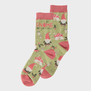Holiday Socks-Gnome