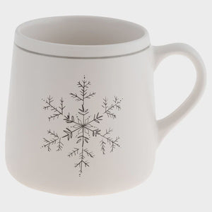 Winter White Mug-Snowflake