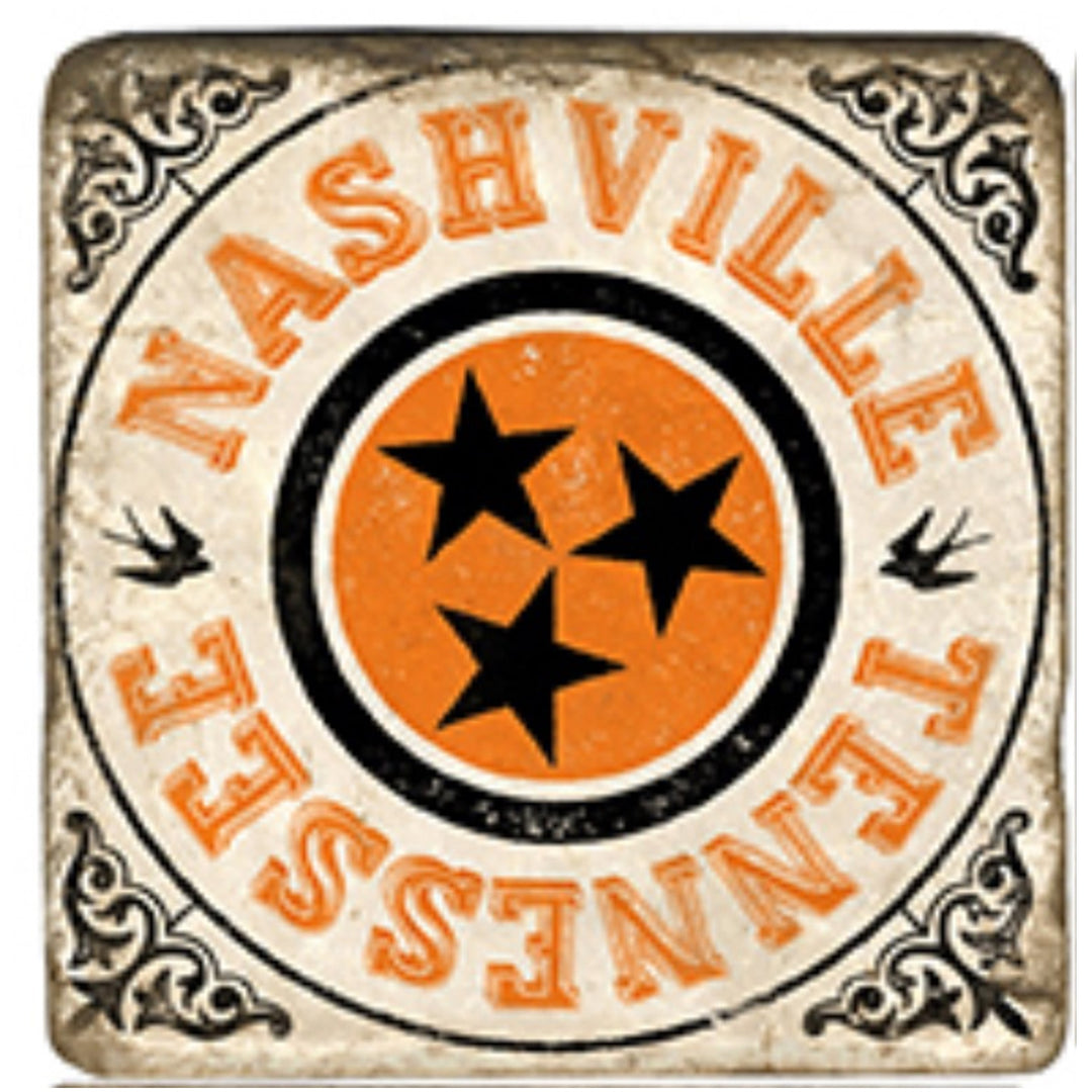 Nashville Black & Orange Coaster