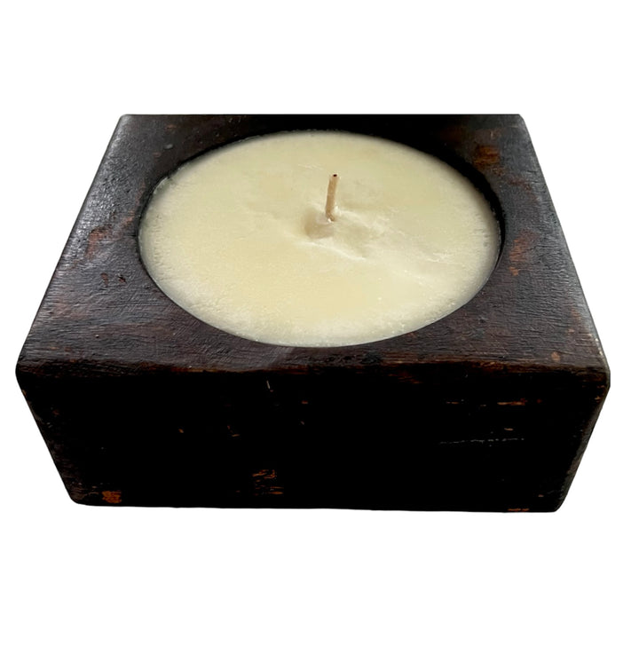Cheese Mold Candle-Cedar + Leather