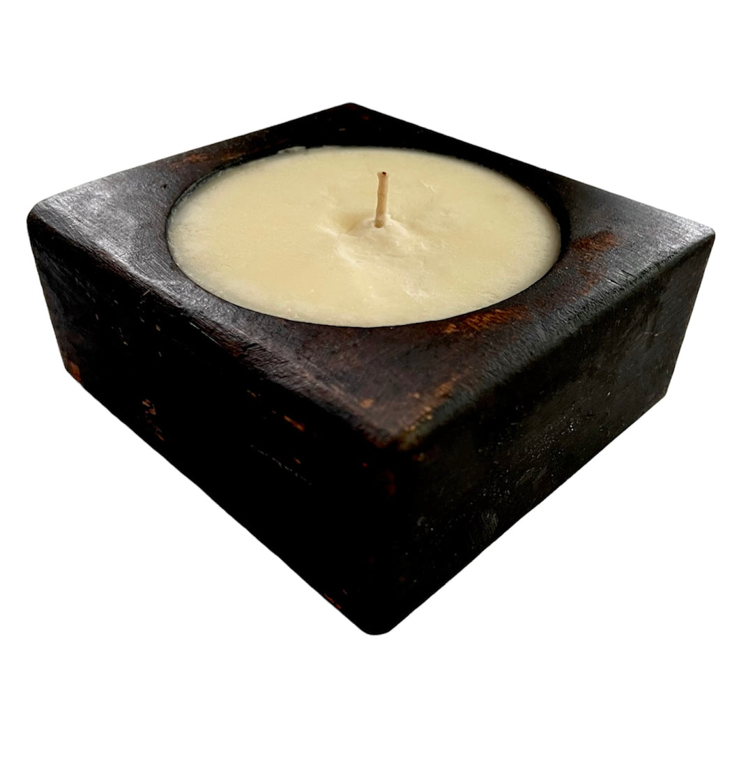 Cheese Mold Candle-Hickory + Suede