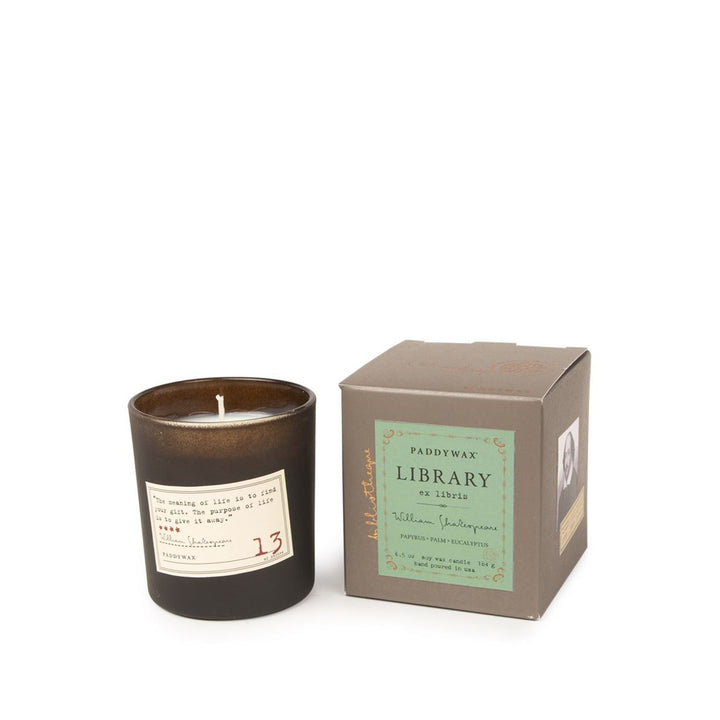 Library -  William Shakespeare Candle