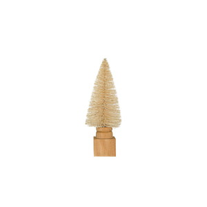 Cream Bottle Brush Tree - 8"