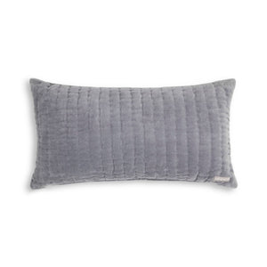 Velvet Lumbar Pillow - Gray