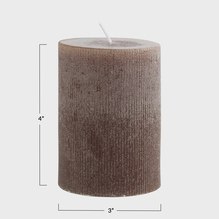3x4 Leather Pleated Candle-Unsce