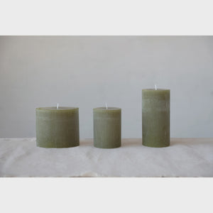 4x4 Linen Pleated Candle-Unscent