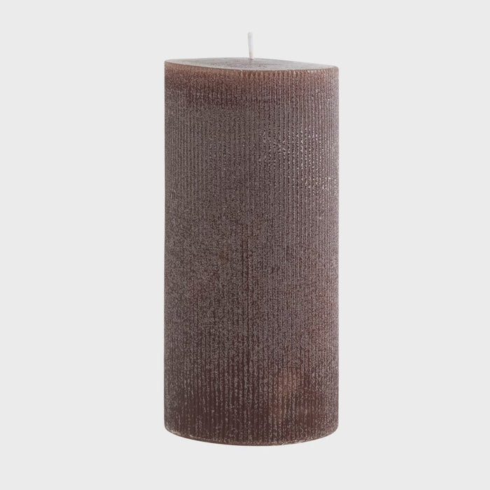 3x6 Leather Pleated Candle-Unsce