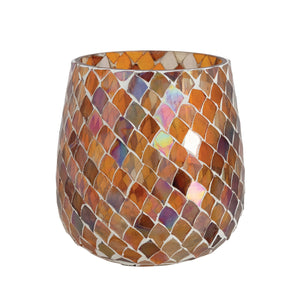 Multi-color Mosaic Glass Candle Holder