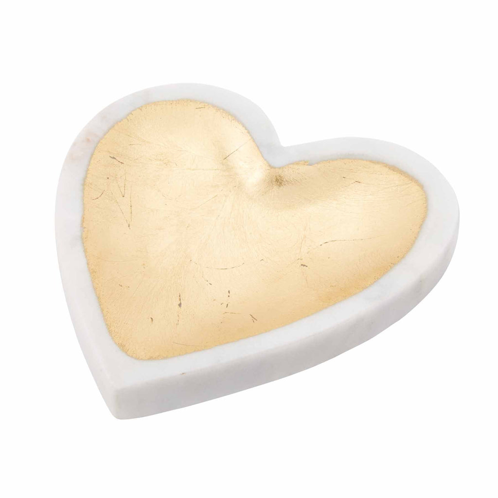 White Marble Heart Tray
