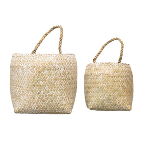 Handwoven Seagrass Baskets Set/2