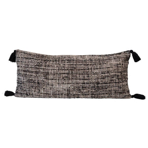 36" Woven Lumbar Pillow-Multi w/Tassels