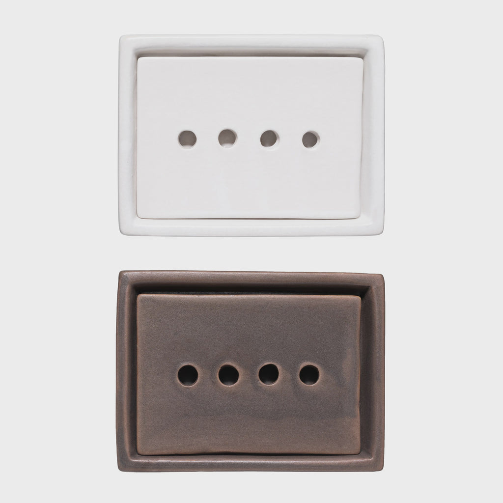 Stoneware Soap Dish w/Tray