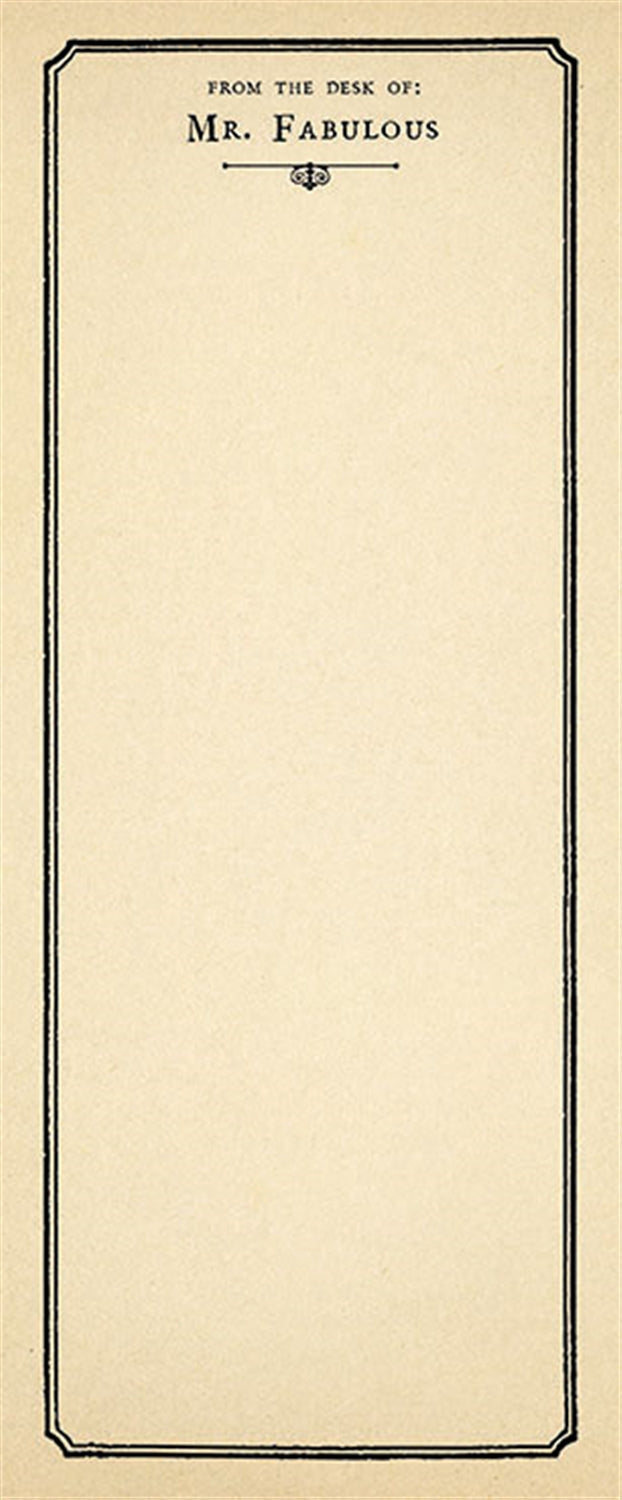 Mr. Fabulous Skinny Notepad